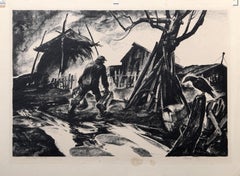 The Tedor Place, Modern Lithograph by Henry Pitz 1937