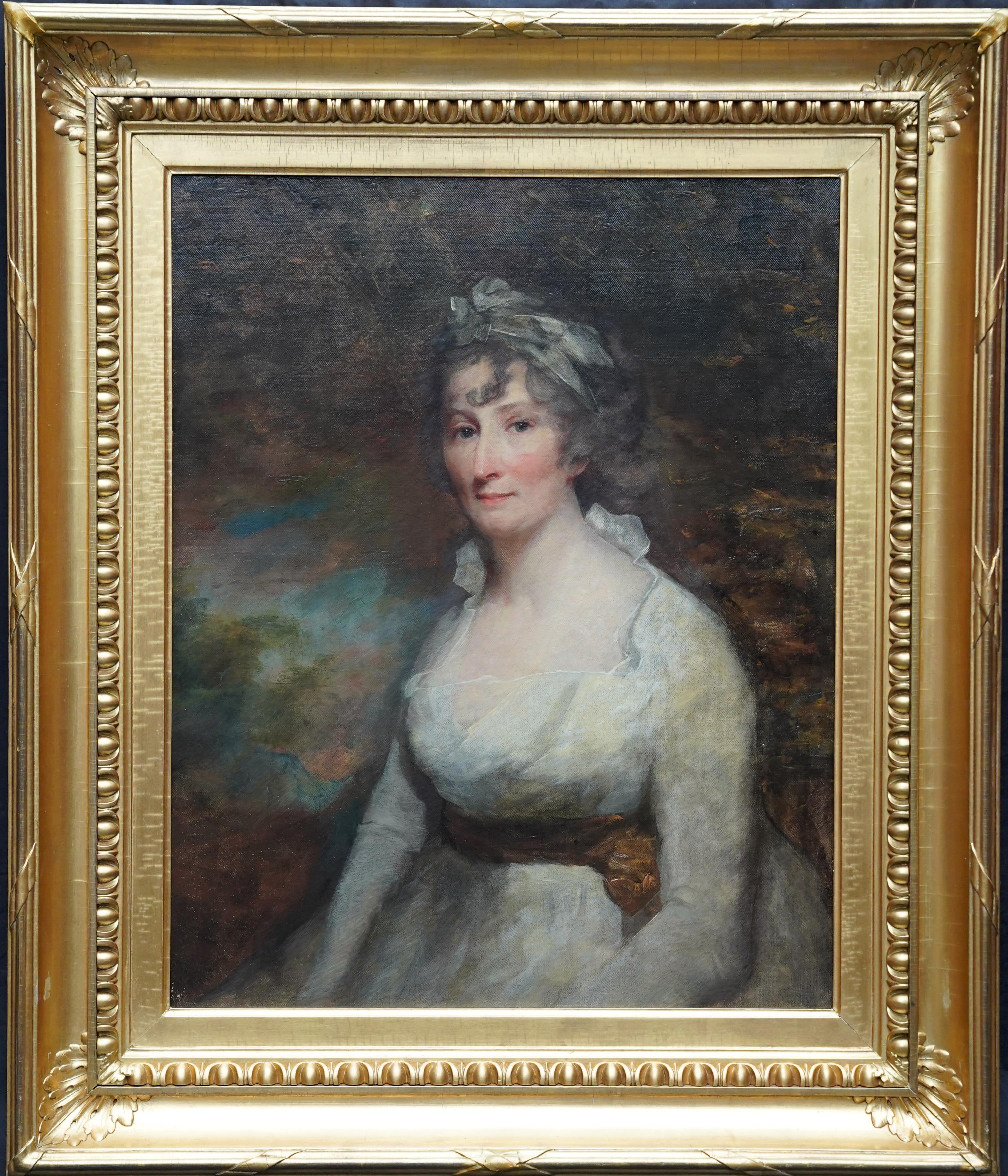 Henry Raeburn (circle) Portrait Painting - Lady Eleanor Dundas - Old Master 18C Scottish art oil painting female portrait  