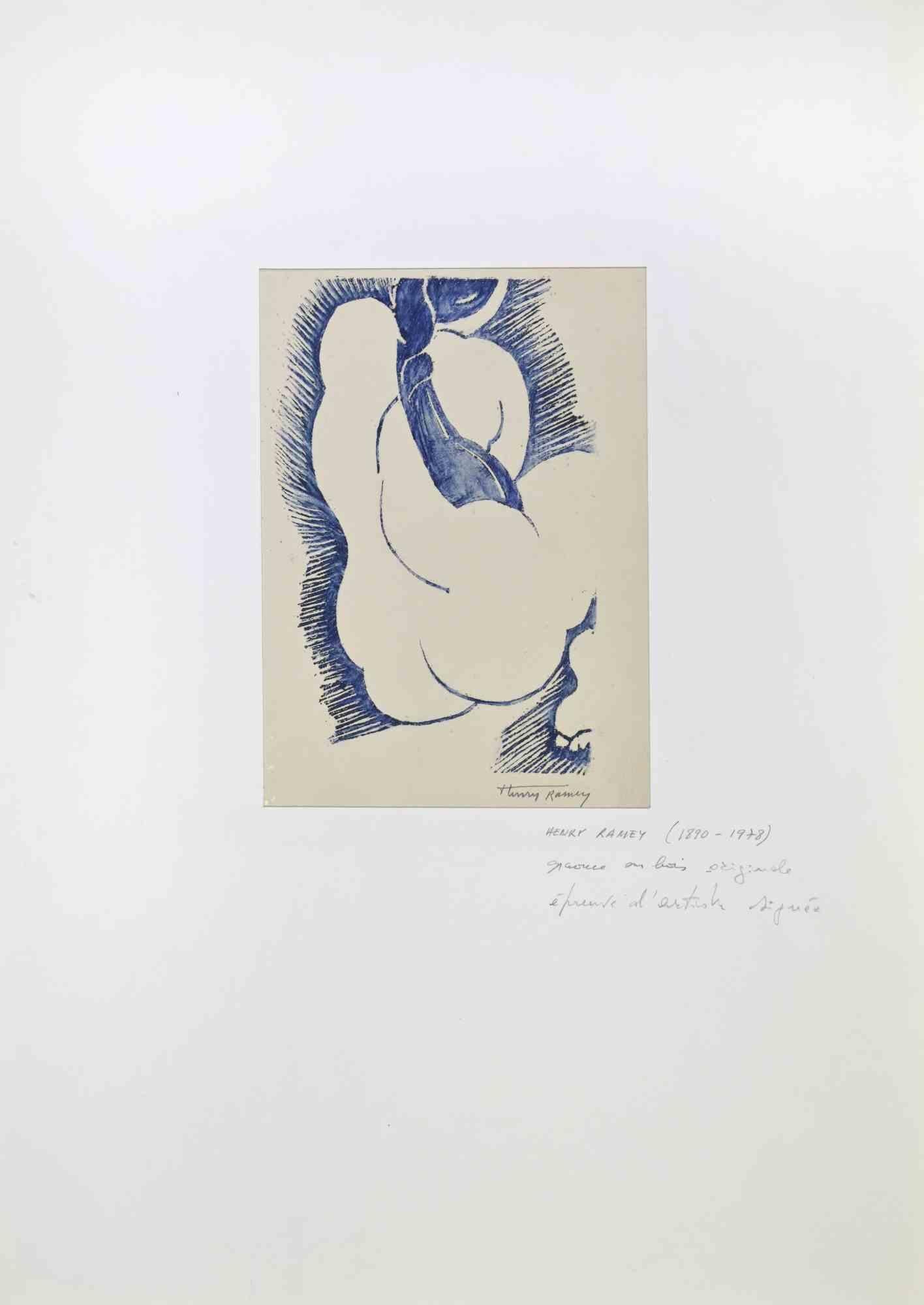 Figure is a lithograph realized by Henry Ramey in the mid-20th Century.

Good condition.

Hand-signed.

Artist's proof.
