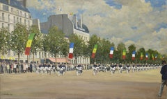 Défilé d'arrivée du président du Sénégal à Paris, sur les Champs-Élysées.