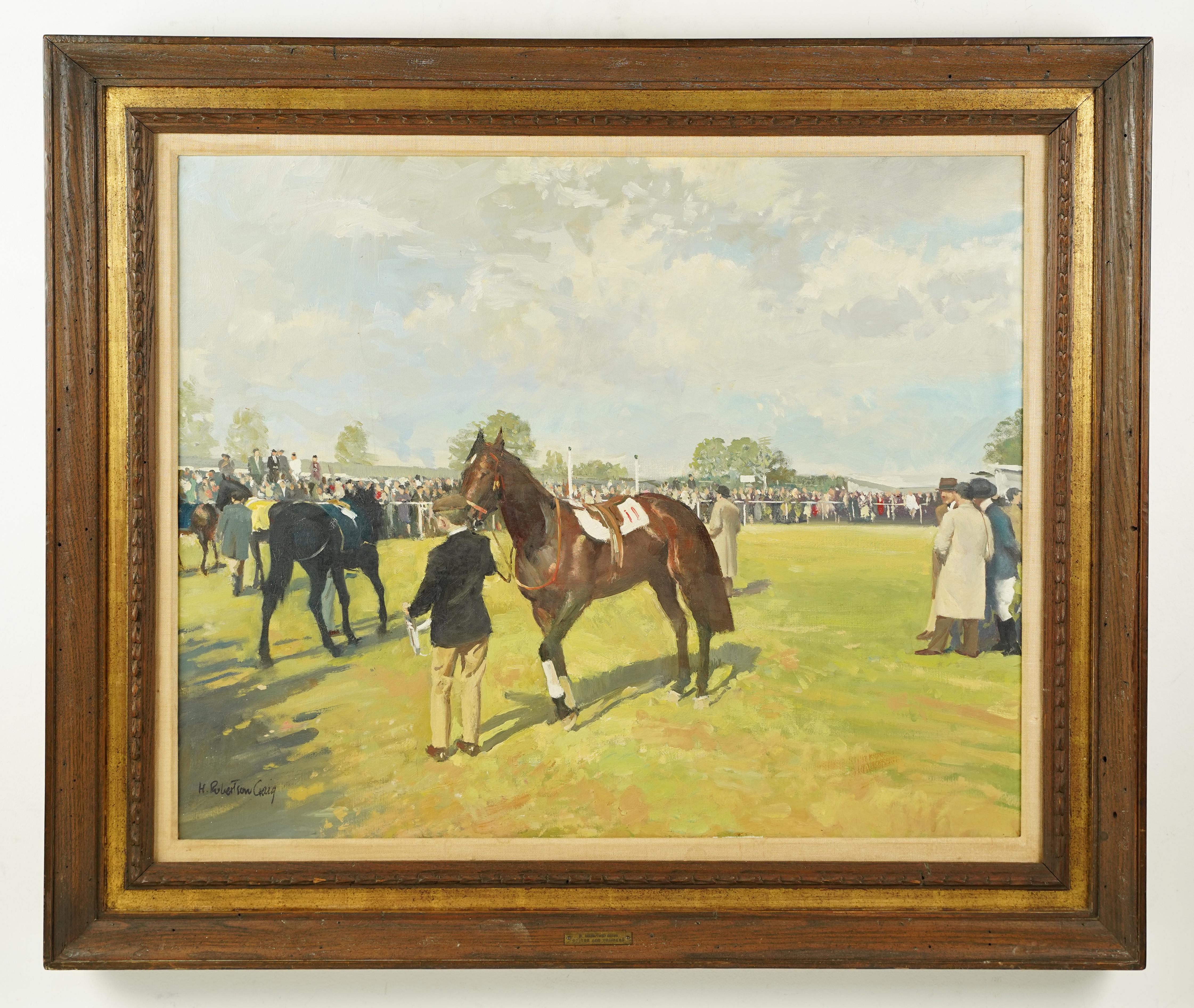 Henry Robertson Craig Irish Modernist Horse Race Rare Sporting Signed Painting 1