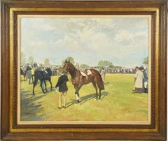 Henry Robertson Craig Irisches modernistisches Pferderennen, seltenes Gemälde, signiert