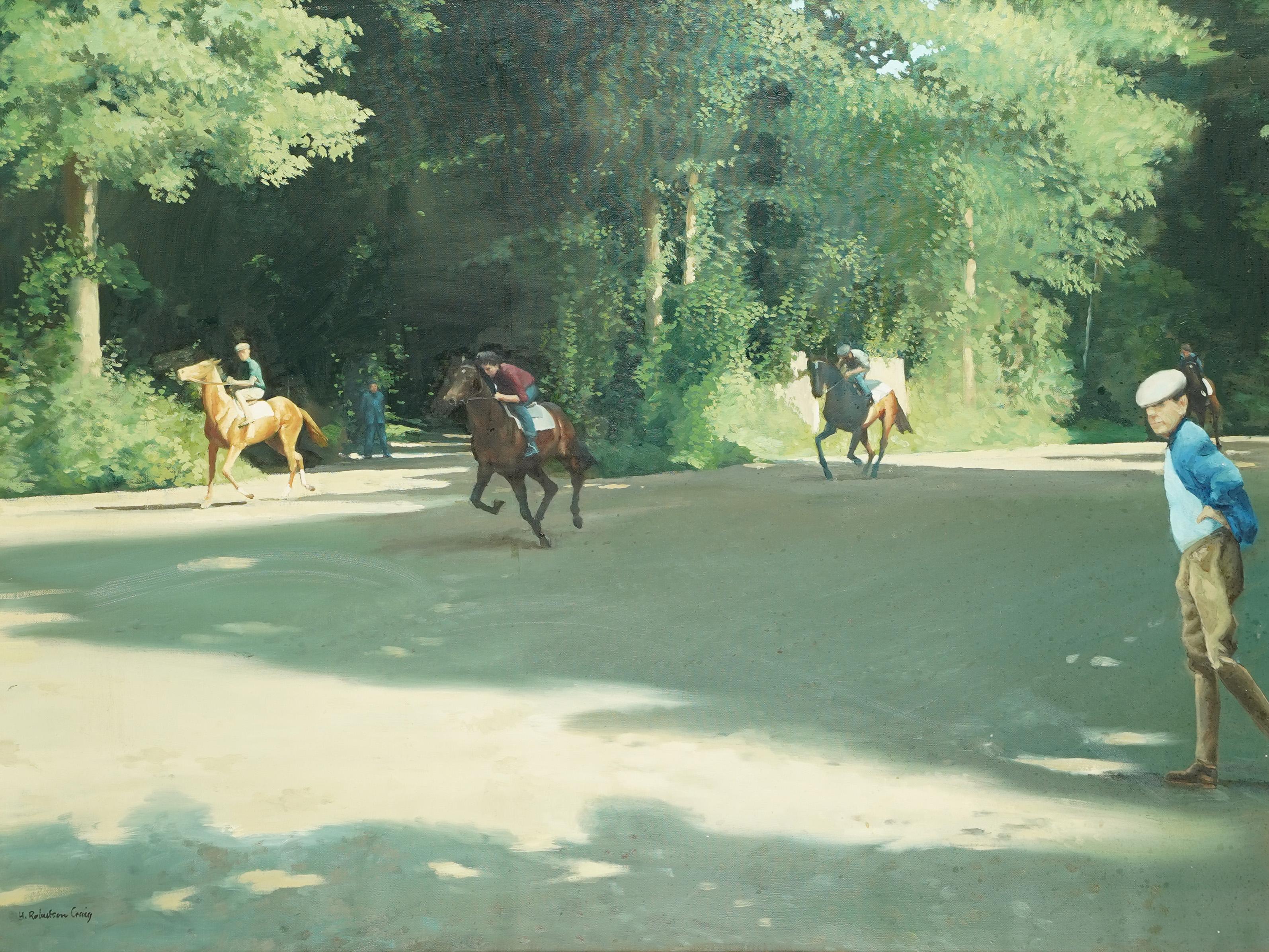 Henry Robertson Craig Vintage Irish Impressionist Horse Race Oil Painting 3