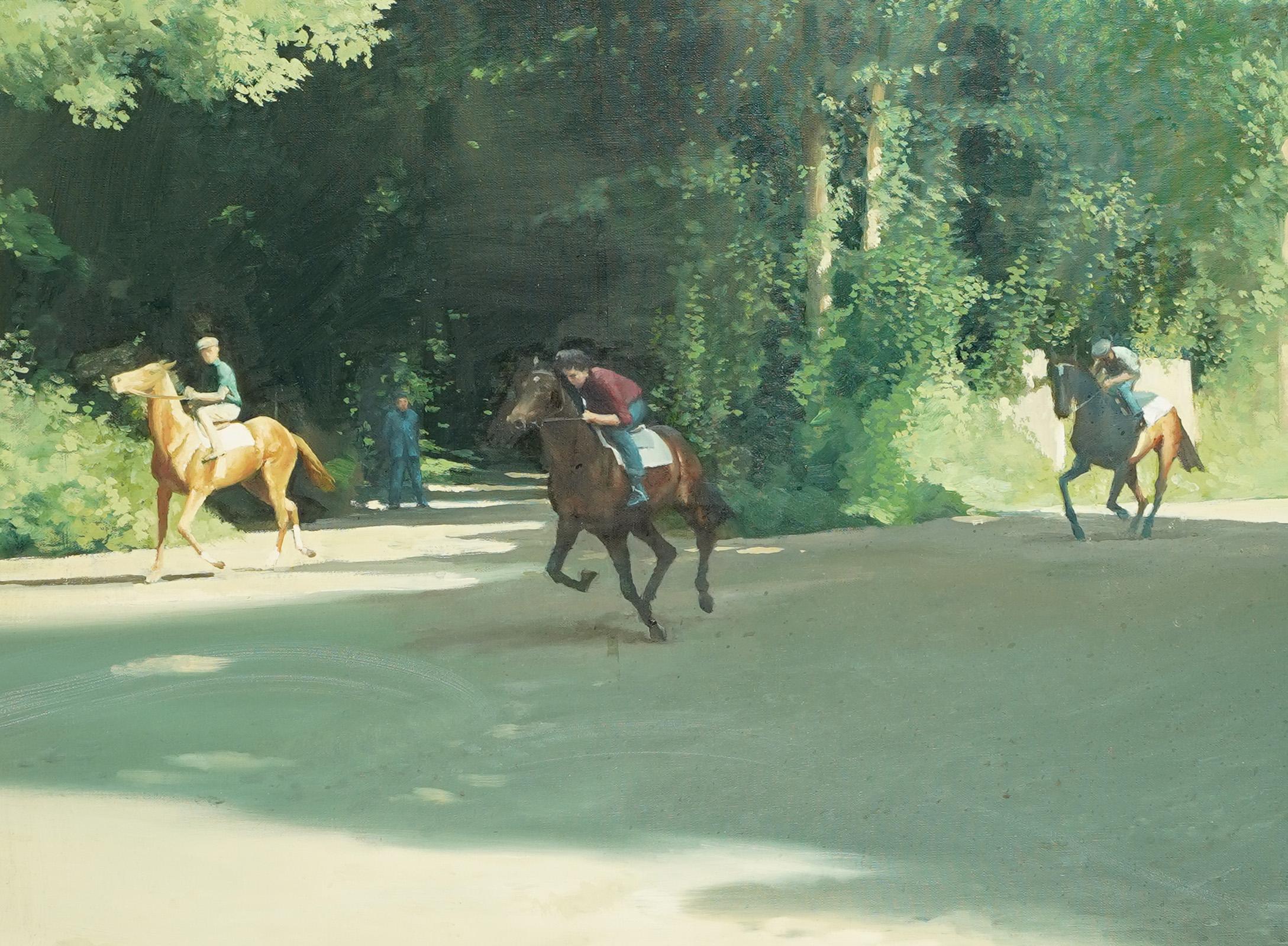 Henry Robertson Craig Vintage Irish Impressionist Horse Race Oil Painting 4