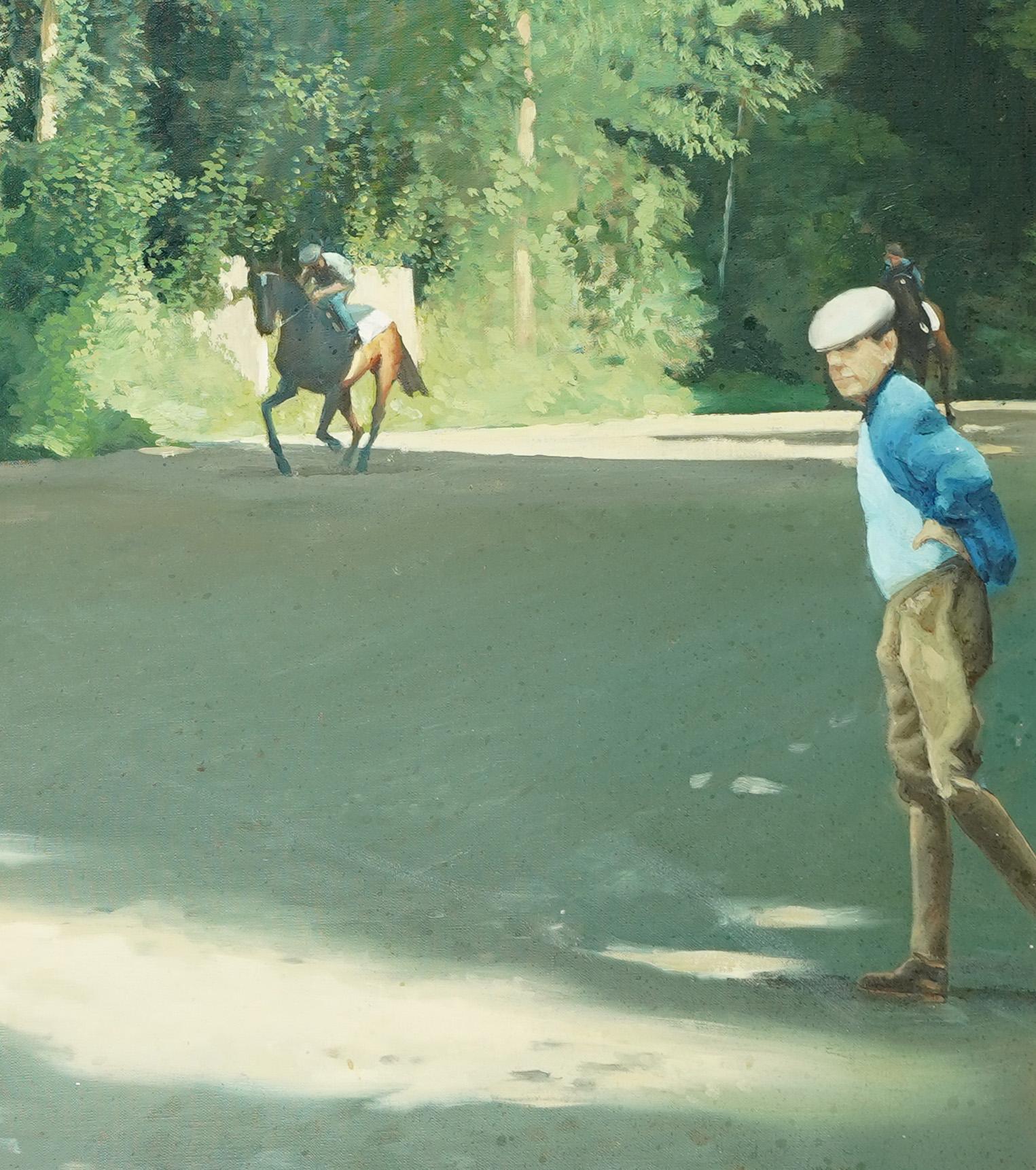 Henry Robertson Craig Vintage Irish Impressionist Horse Race Oil Painting 5