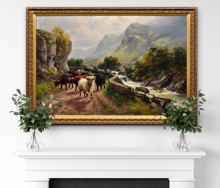 The Pass of The Trossachs, Scotland – Highland Cattle. Scottish Cows. Victorian. 6