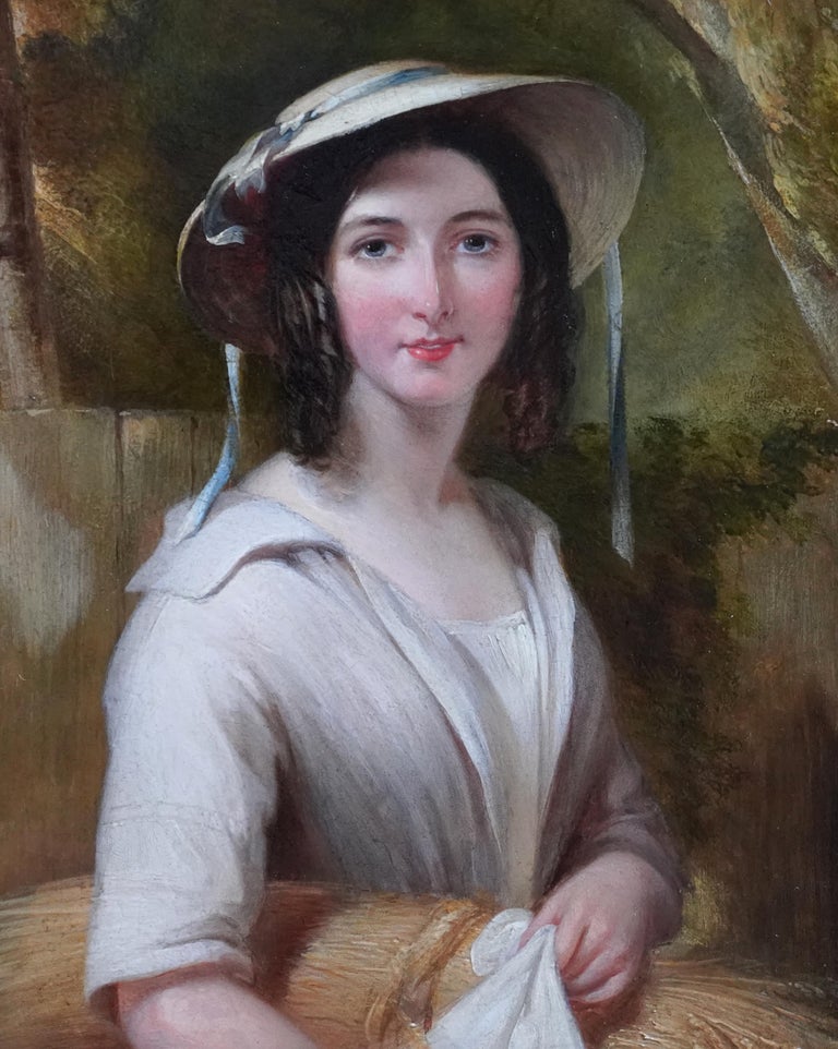 Henry Room Portrait of a Lady with Harvest British Victorian