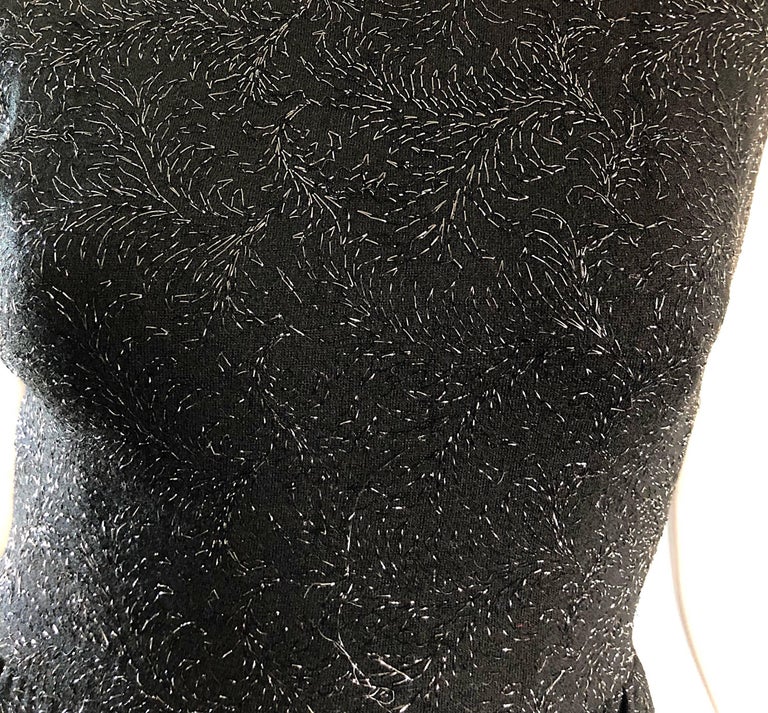 Vintage Henry Rosenfeld 1960s Black Metallic Hand Woven 60s Vintage ...