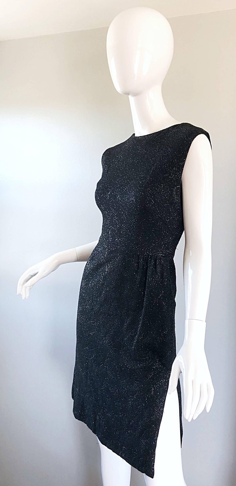 Vintage Henry Rosenfeld 1960s Black Metallic Hand Woven 60s Vintage ...