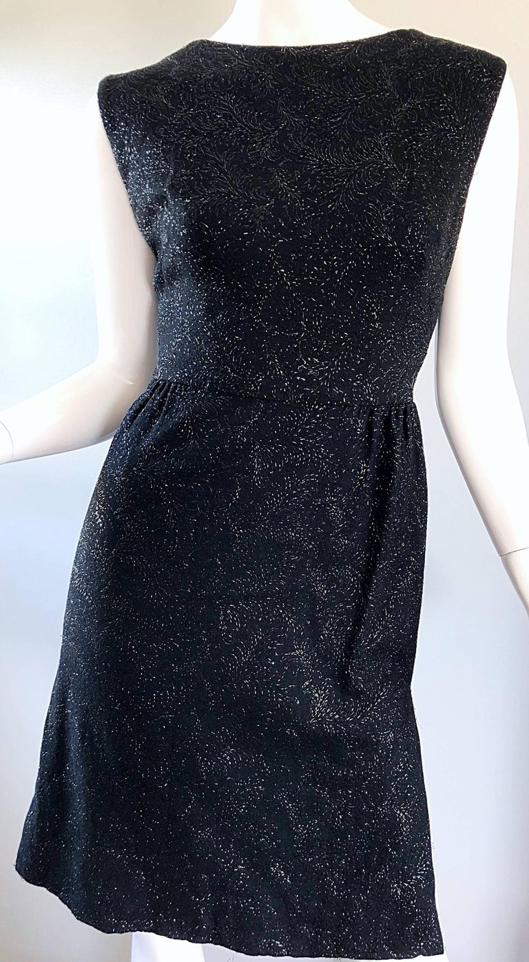 Vintage Henry Rosenfeld 1960s Black Metallic Hand Woven 60s Vintage ...