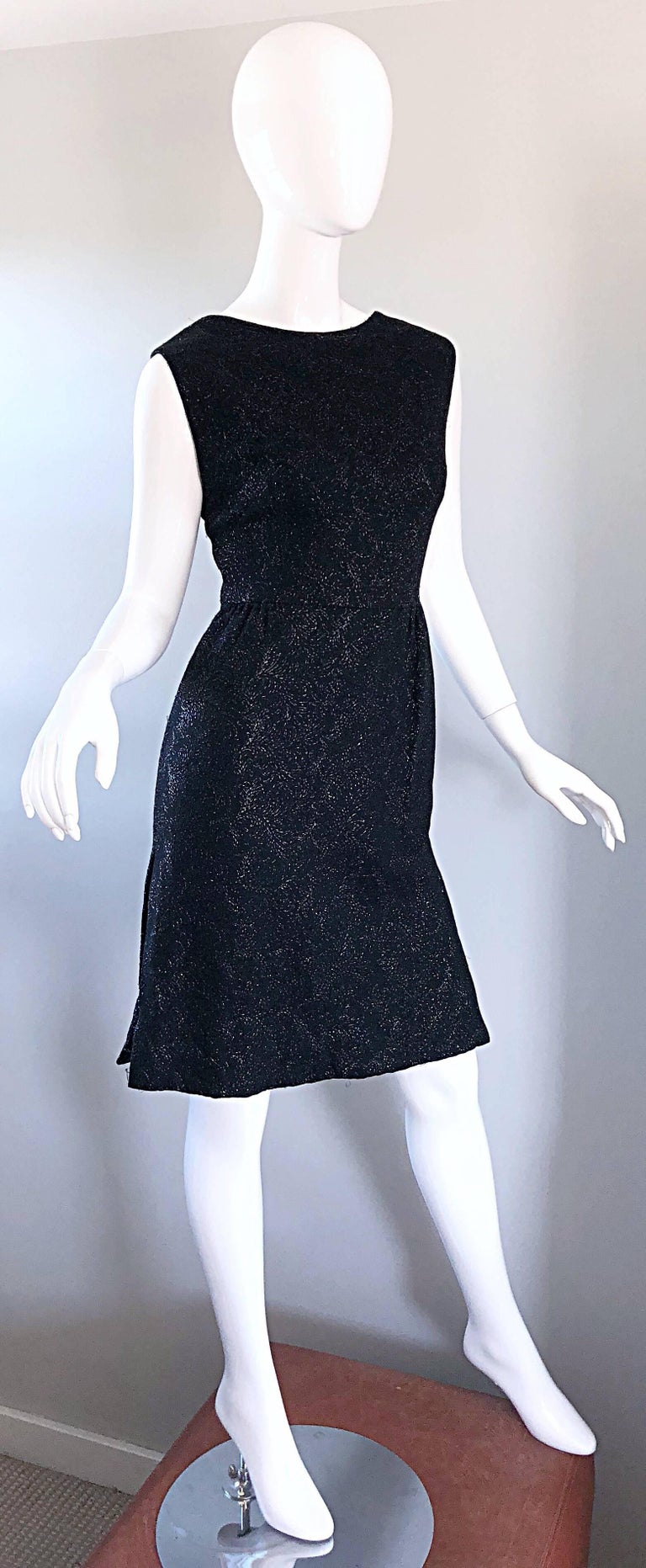 Vintage Henry Rosenfeld 1960s Black Metallic Hand Woven 60s Vintage ...