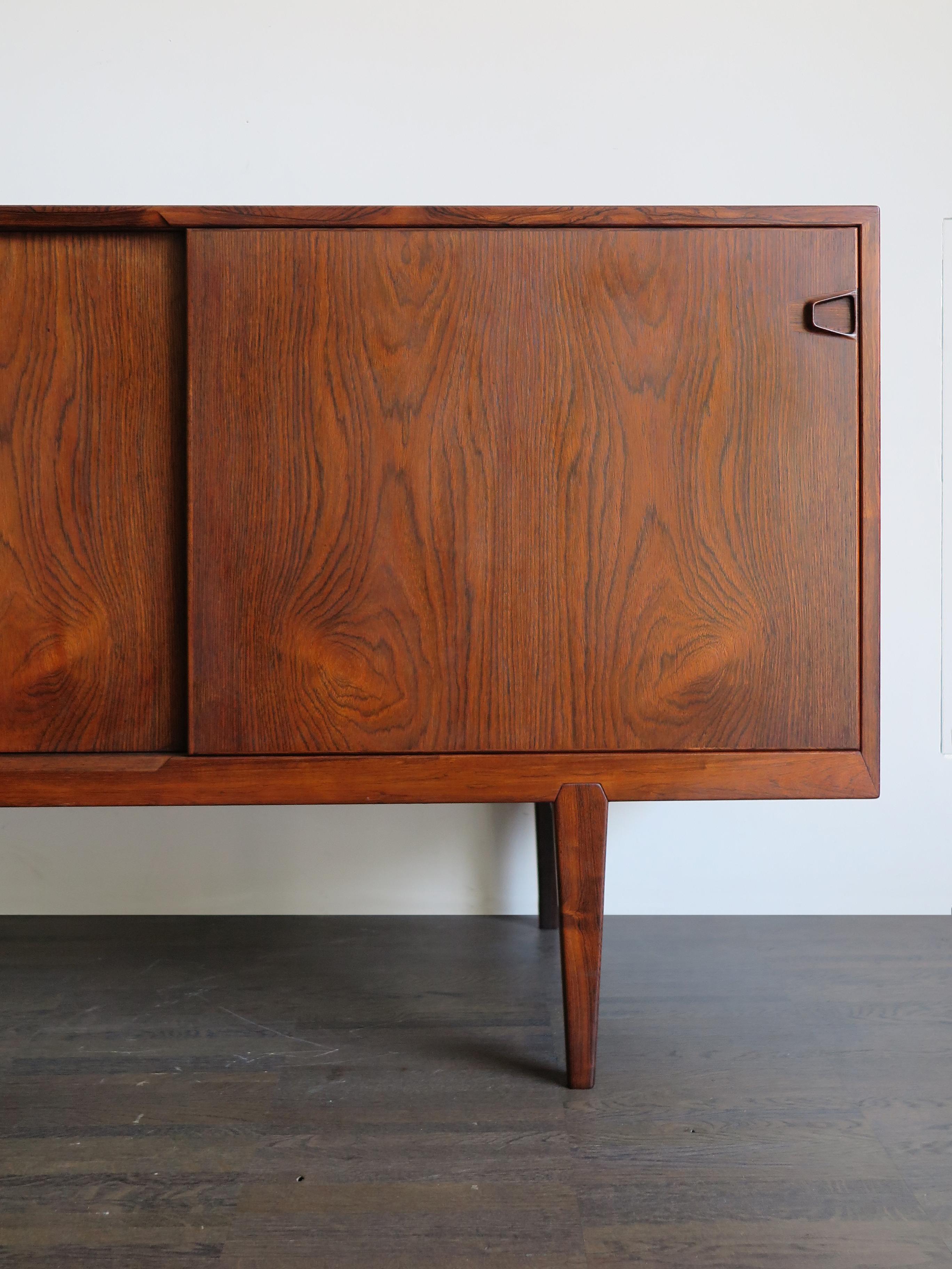 Henry Rosengreen Hansen Scandinavian Dark Wood Sideboard, 1950s 3