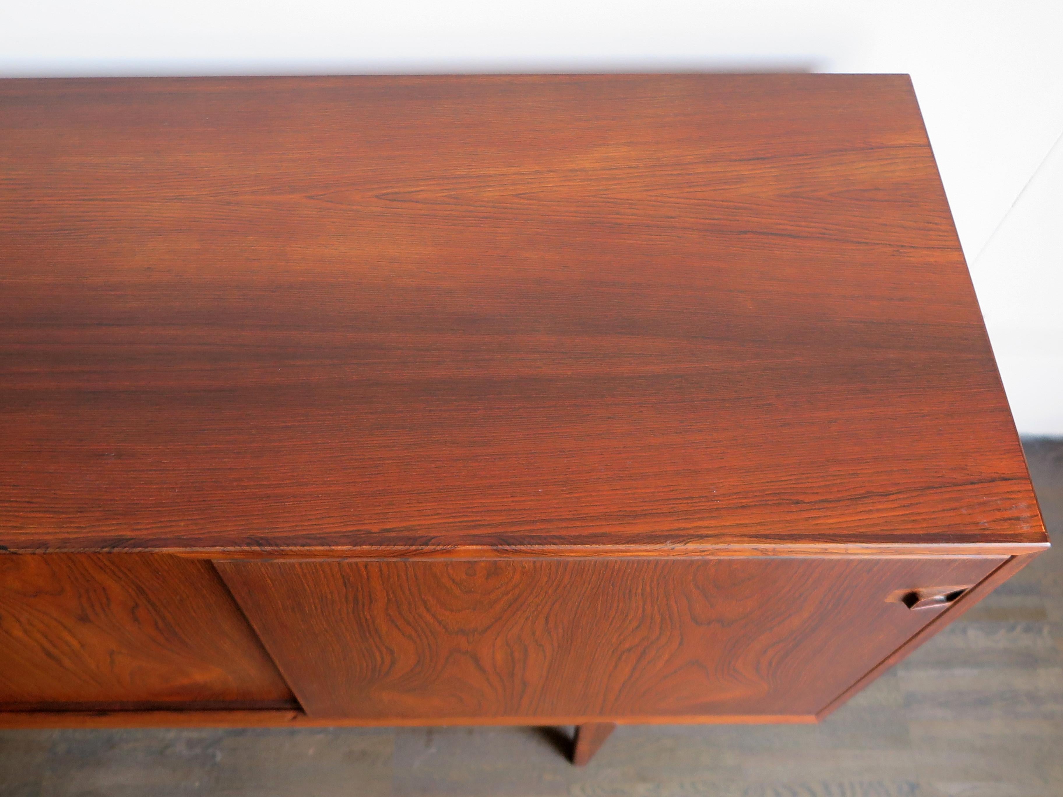 Henry Rosengreen Hansen Scandinavian Dark Wood Sideboard, 1950s 1