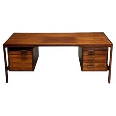 Henry Rosengren, Danish Mid-Century Modern, Floating Desk, Brazilian Rosewood