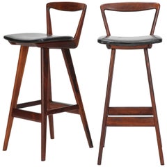 Henry Rosengren Hansen Bar Stools Brande Møbelindustri, 1960s
