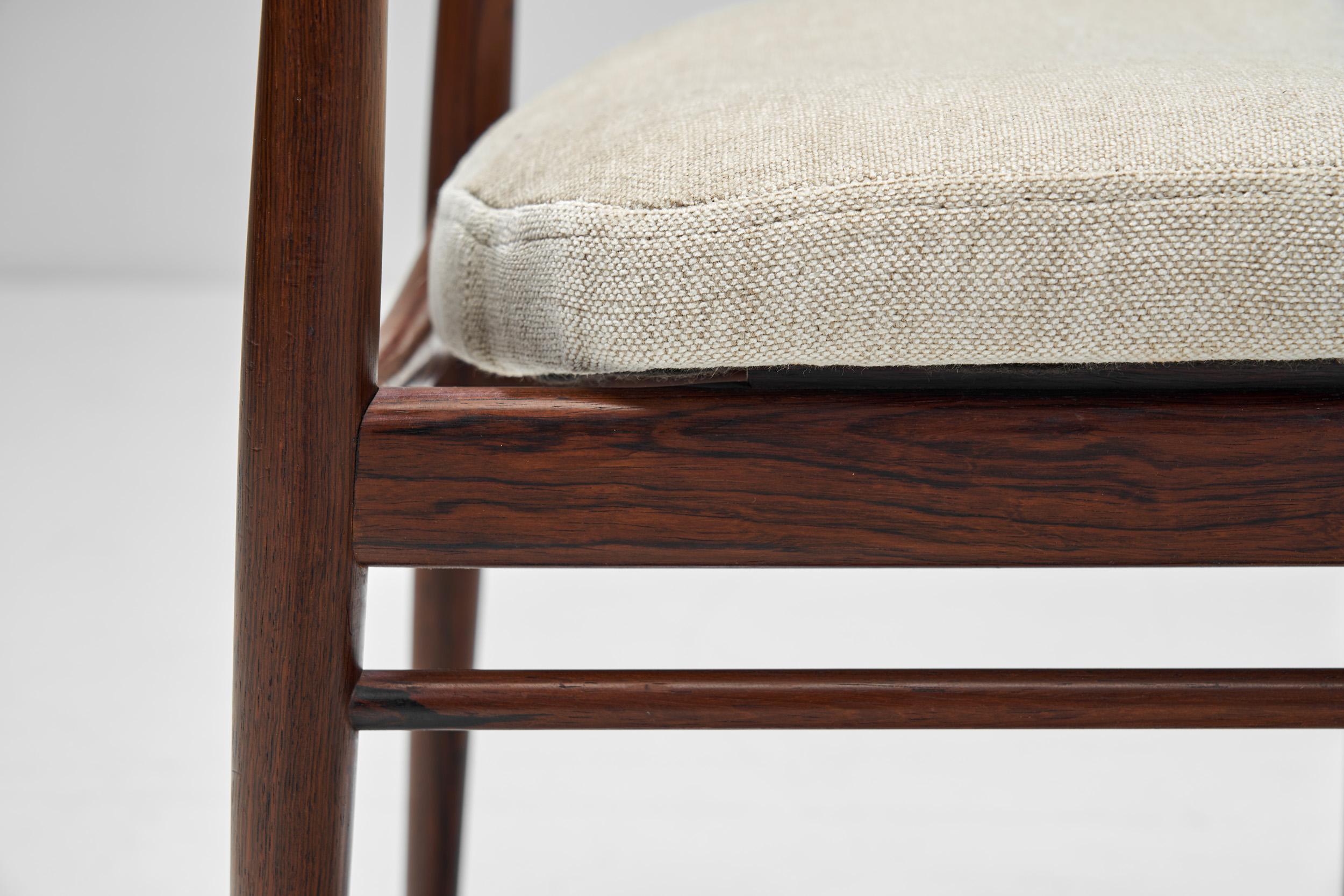 Henry Rosengren Hansen Dining Chairs for Roche Bobois, France Mid-20th Century For Sale 6
