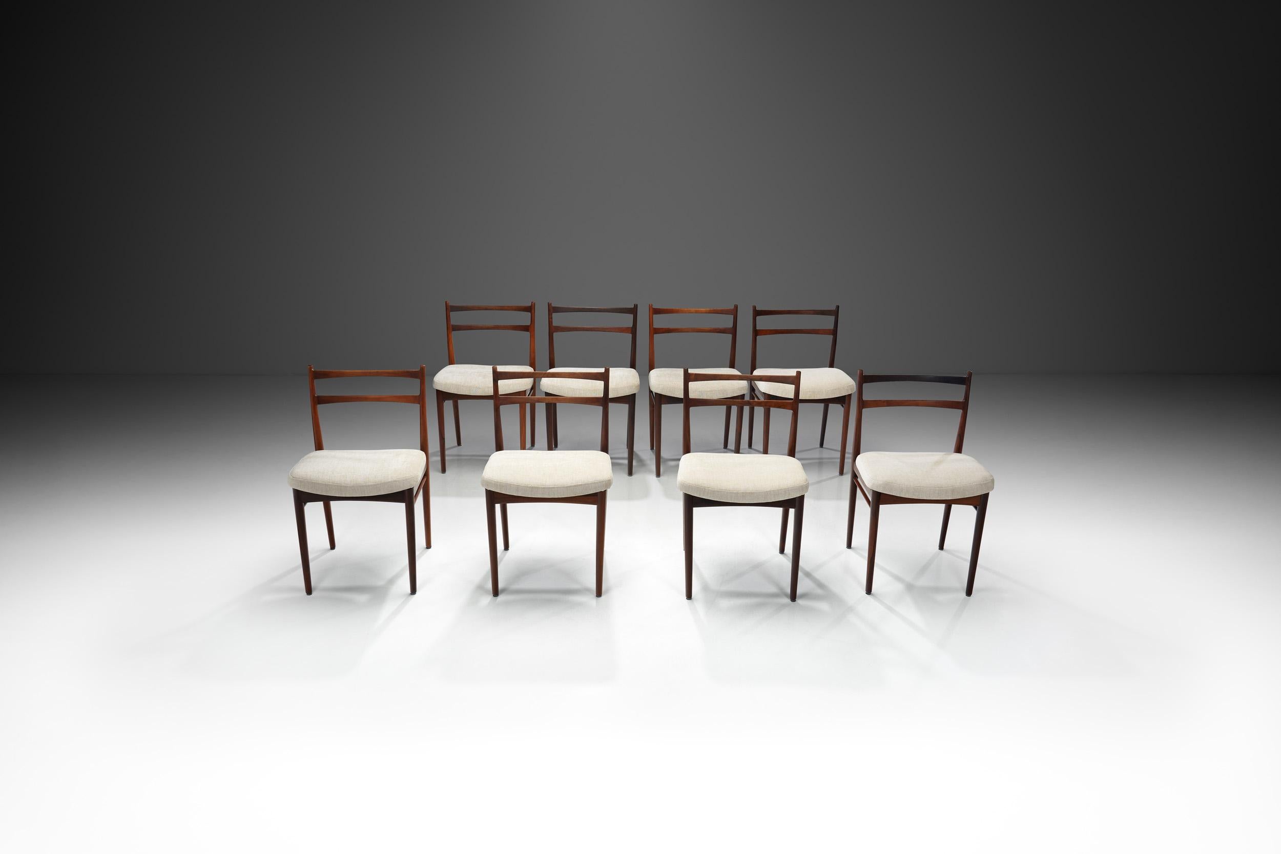 French Henry Rosengren Hansen Dining Chairs for Roche Bobois, France Mid-20th Century For Sale