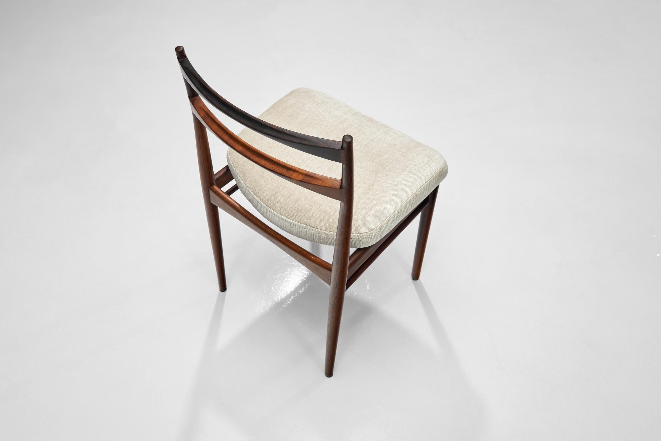 Fabric Henry Rosengren Hansen Dining Chairs for Roche Bobois, France Mid-20th Century For Sale