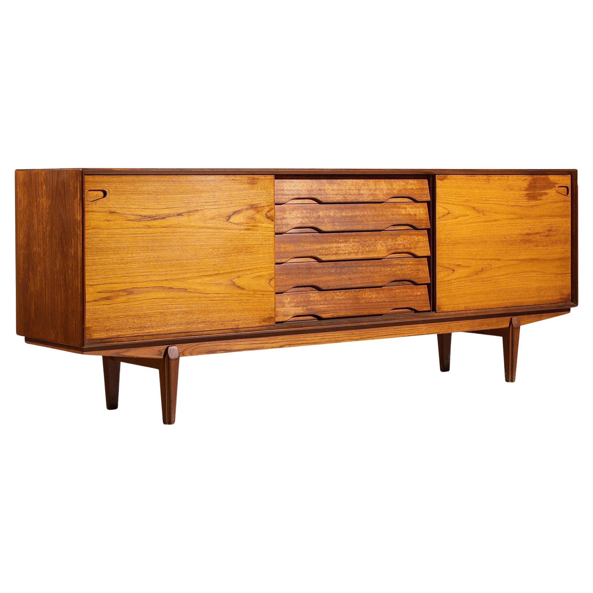 Henry Rosengren Hansen for Dyrlun Mid Century Danish Teak Credenza