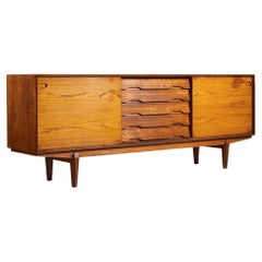 Henry Rosengren Hansen for Dyrlun Mid Century Danish Teak Credenza