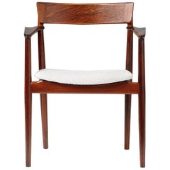 Henry Rosengren Hansen Rosewood and Boucle Armchair, 1960