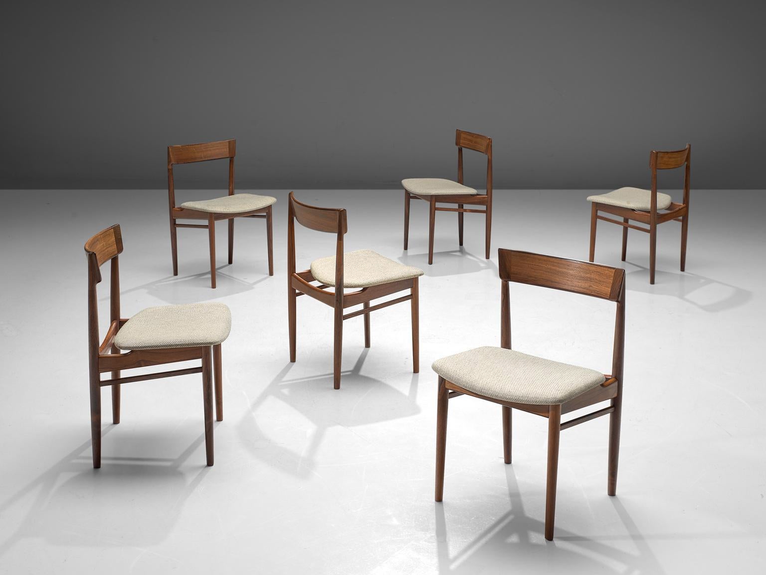 Danish Henry Rosengren Hansen Rosewood Dining Chairs '39'