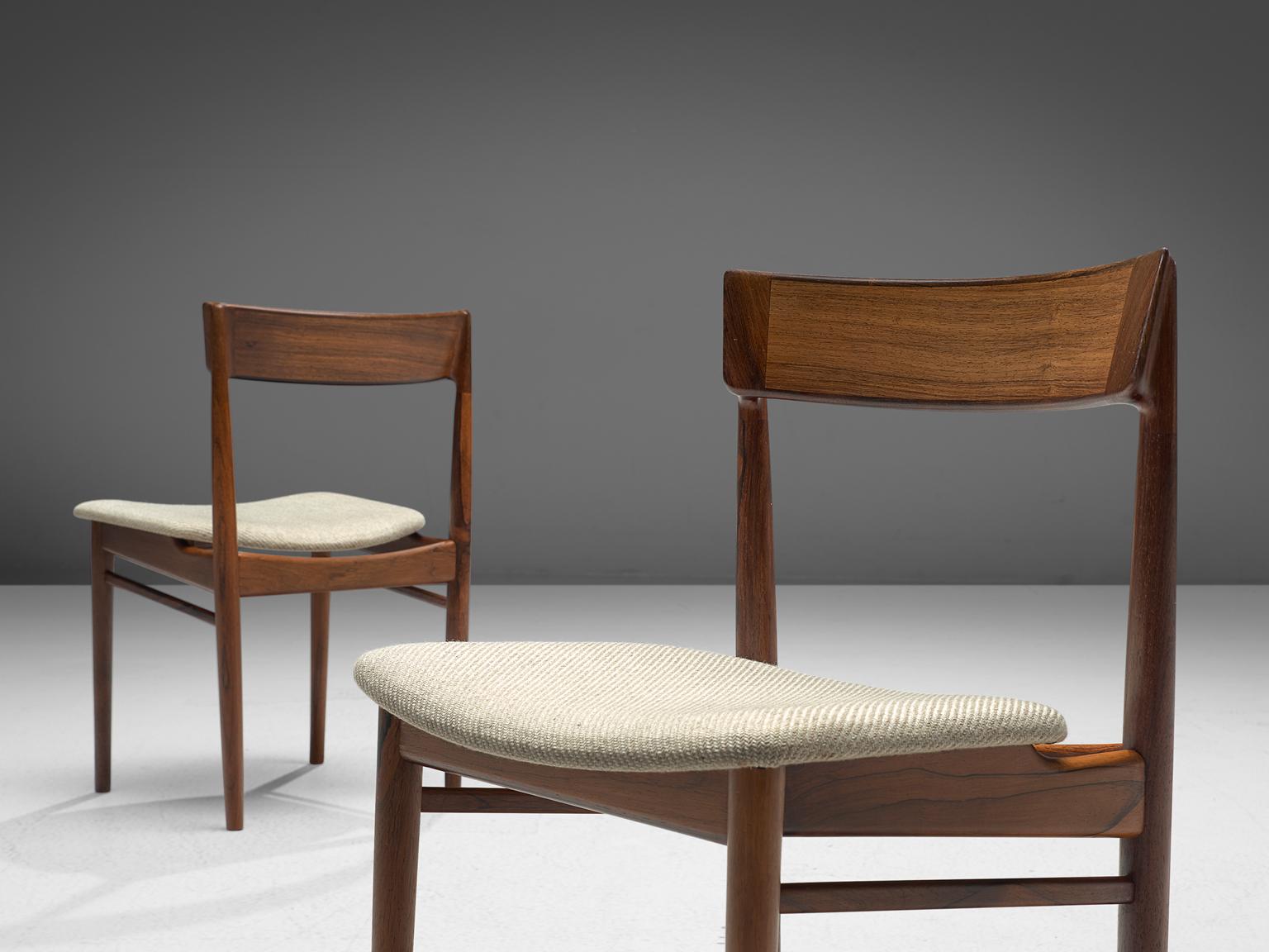 Henry Rosengren Hansen Rosewood Dining Chairs '39' In Good Condition In Waalwijk, NL
