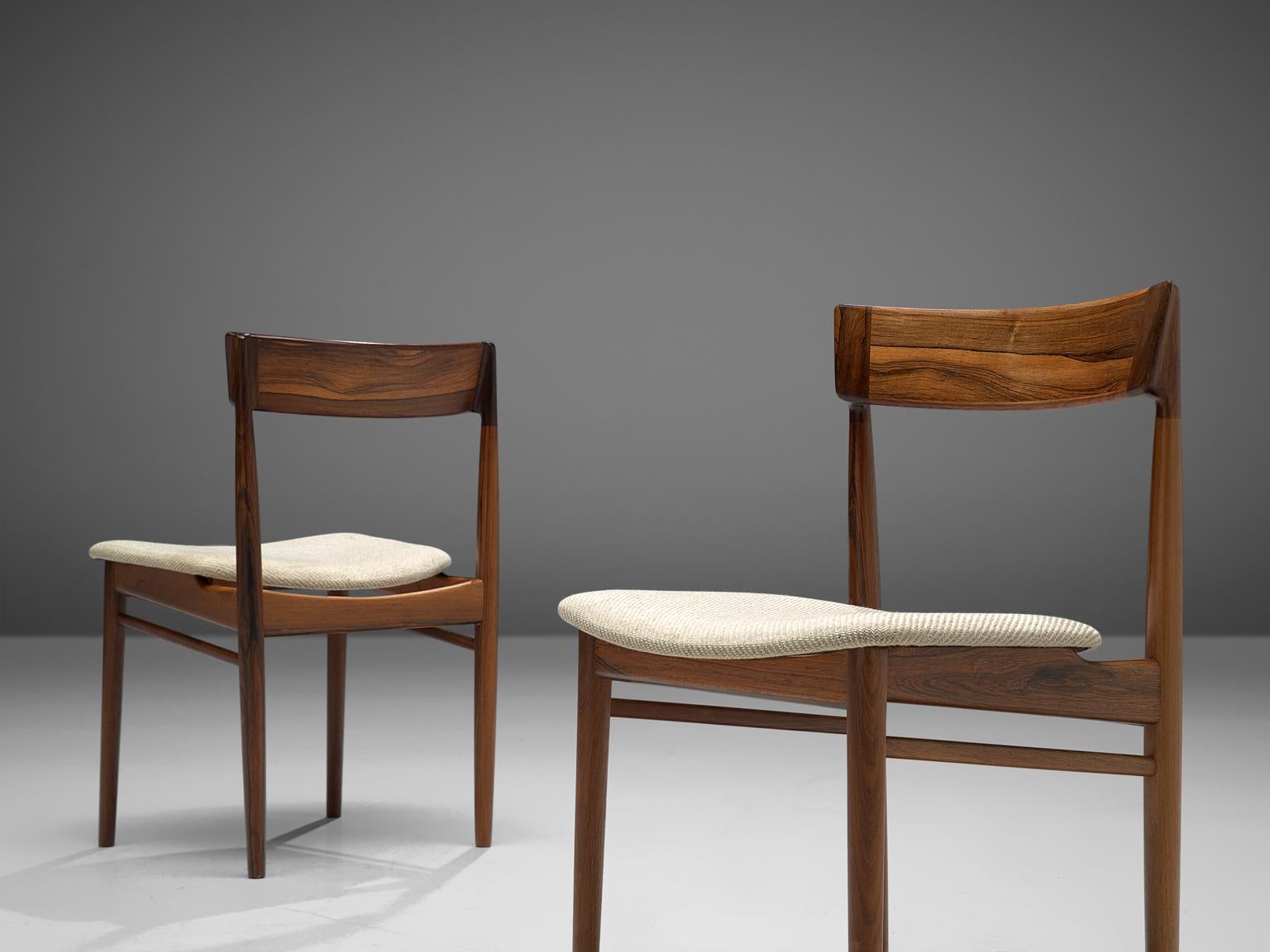 Danish Henry Rosengren Hansen Set of Twelve Rosewood Dining Chairs 'Model 39'