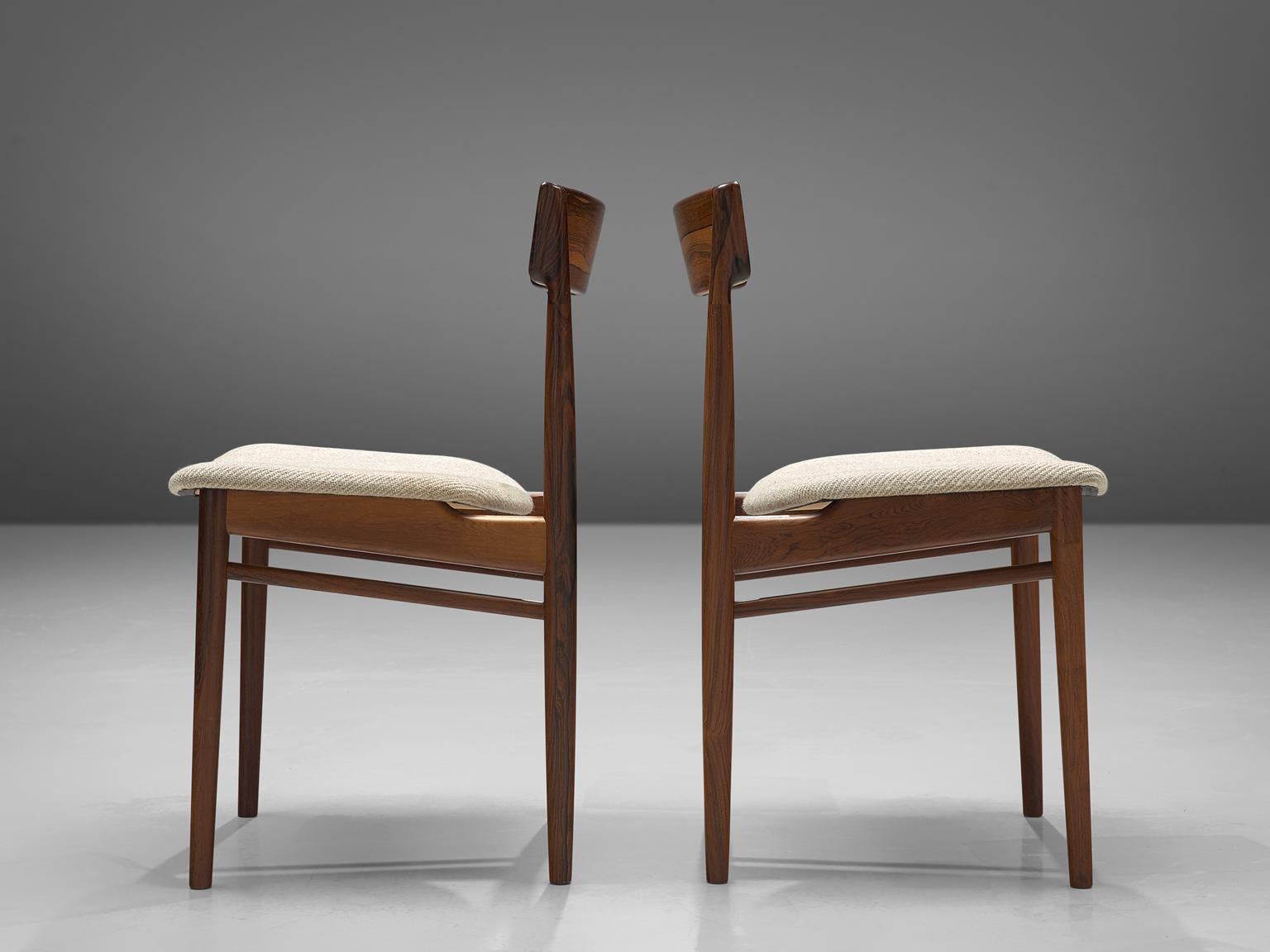 Henry Rosengren Hansen Set of Twelve Rosewood Dining Chairs 'Model 39' In Good Condition In Waalwijk, NL