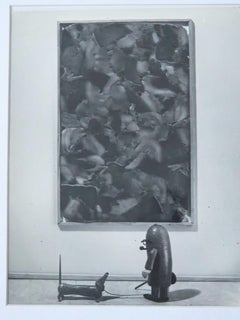 Henry Rox "Kunstkritiker vor der monumentalen Abstraktion" ca. 1948 Silbergelatineabzug