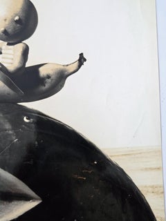 Henry Rox Banana Canoe on Watermelon Whale, Vintage Silver Print c.1944