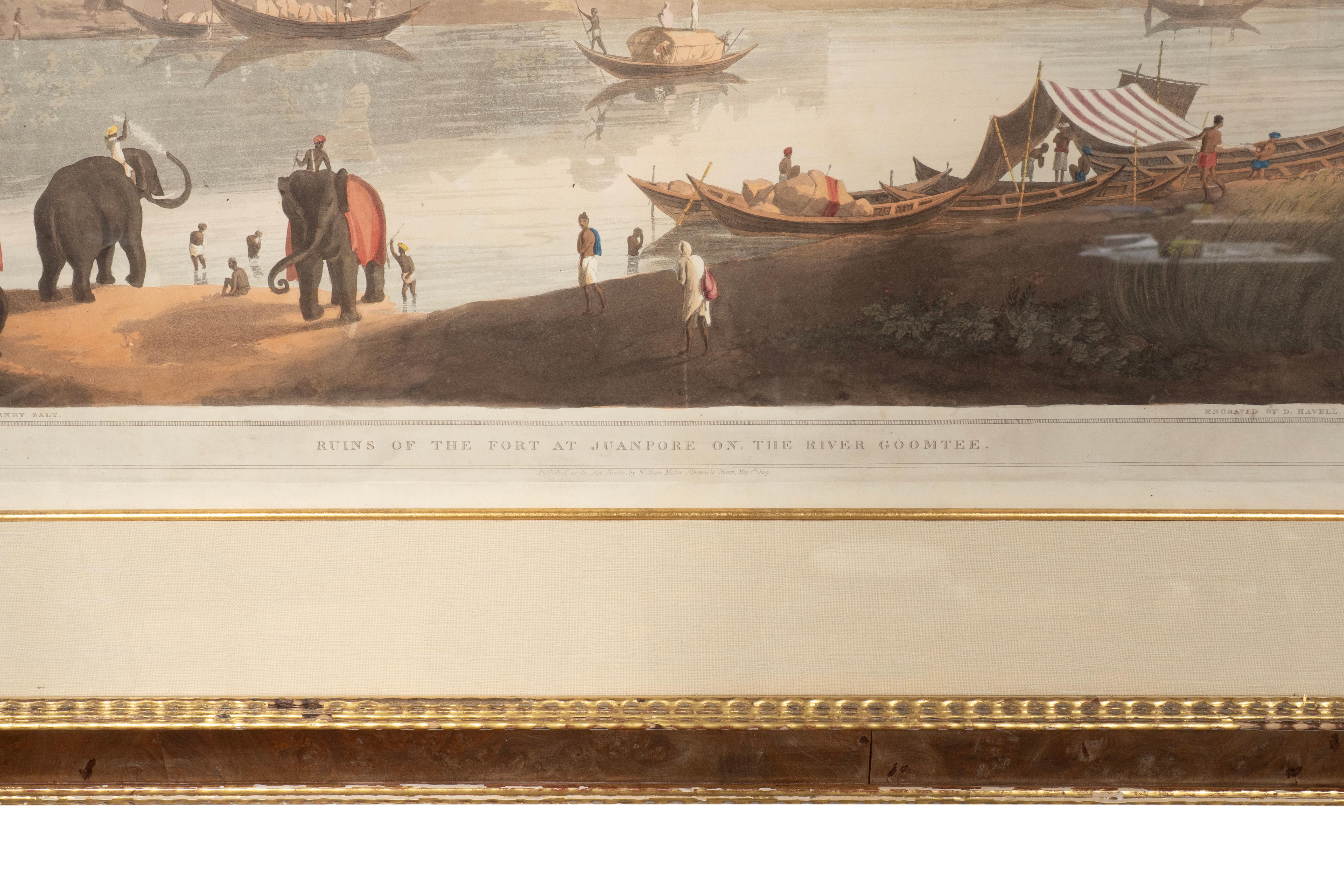 Henry Salt , Gravuren der Pagode in Ramisseran , Ruinen des Hafens im Angebot 3