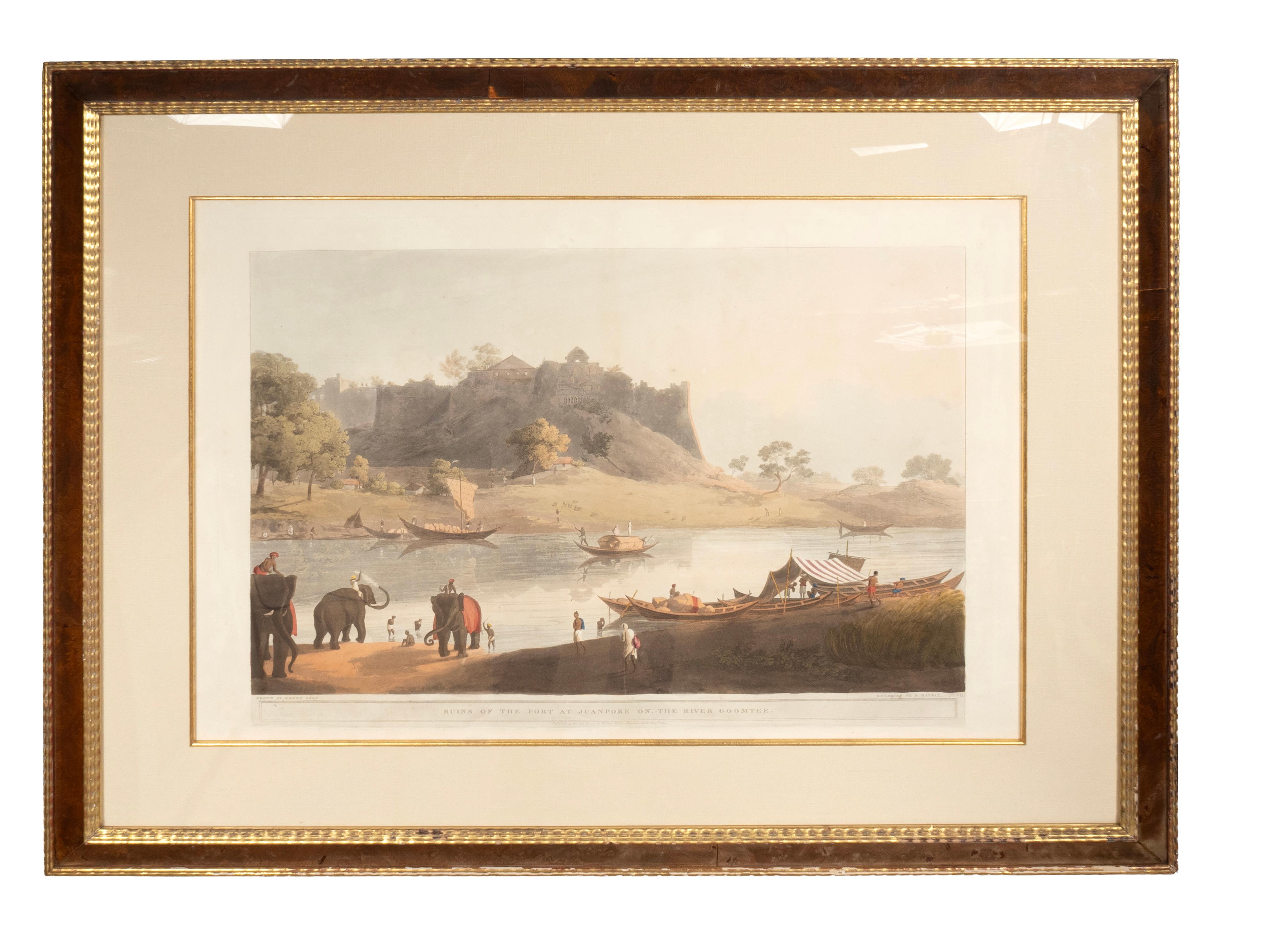 Diese Drucke stammen aus einer Serie von vierundzwanzig Ansichten, die am Kap, in Indien, Ceylon, am Roten Meer, in Abessinien und Ägypten aufgenommen wurden. Salt aus England war Aquarellmaler und studierte bei Joseph Farrington und John Hoppner.