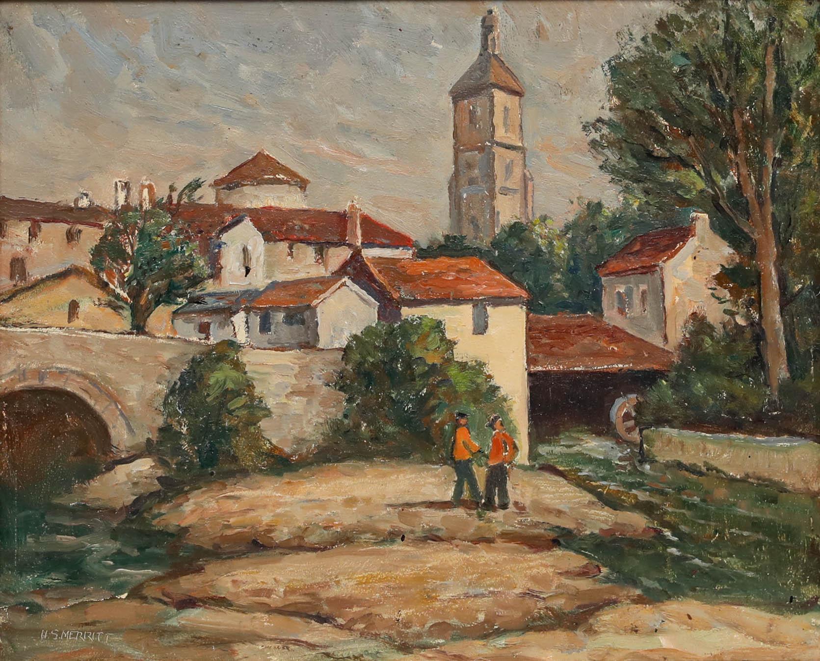 Henry Samuel Merritt (1884-1963) - Ölgemälde, Sommer im Dorf, Mitte des 20. Jahrhunderts 1