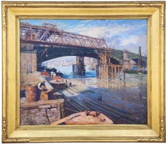 Building Southwark Bridge, 1914, Over the Thames, London, England