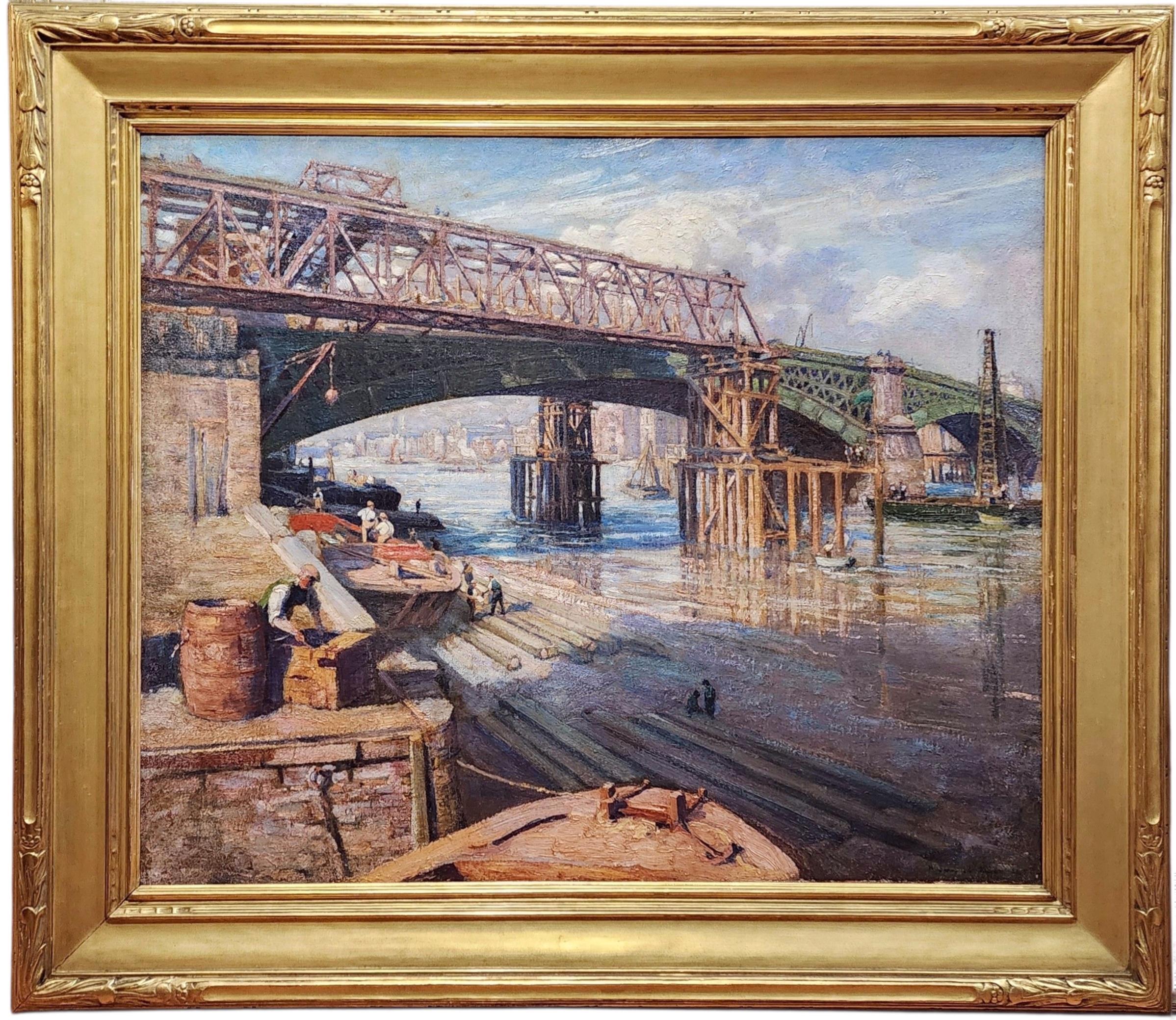 Building The Southwark Bridge, London, England, River Thames, Genre