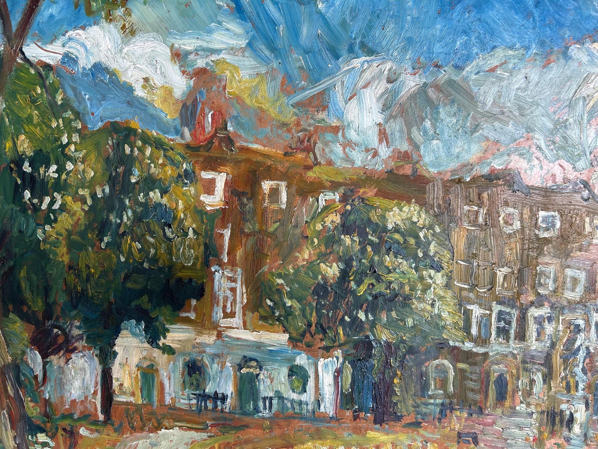 Henry Sanders - A Wonderful Large Impressionism Scene - Oil On Board In Good Condition For Sale In Pewsey, GB