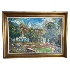 Henry Sanders - A Wonderful Large Impressionism Scene - Oil On Board