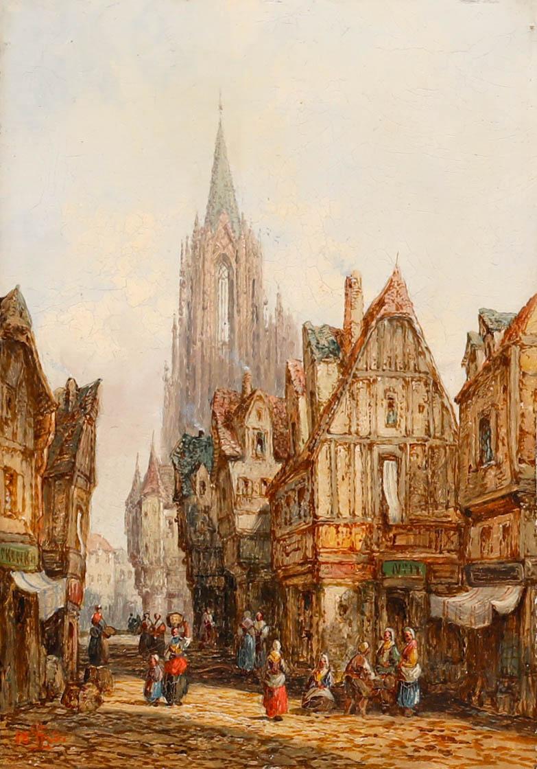 Henry Schafer (1833-1916)  - 1881, huile, Chartres, France en vente 1
