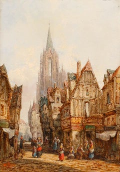 Henry Schafer (1833-1916)  - 1881 Oil, Chartres, France