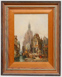 Henry Schafer (1833-1916) - 1881 Öl, Fecamp, Normandie, Normandie