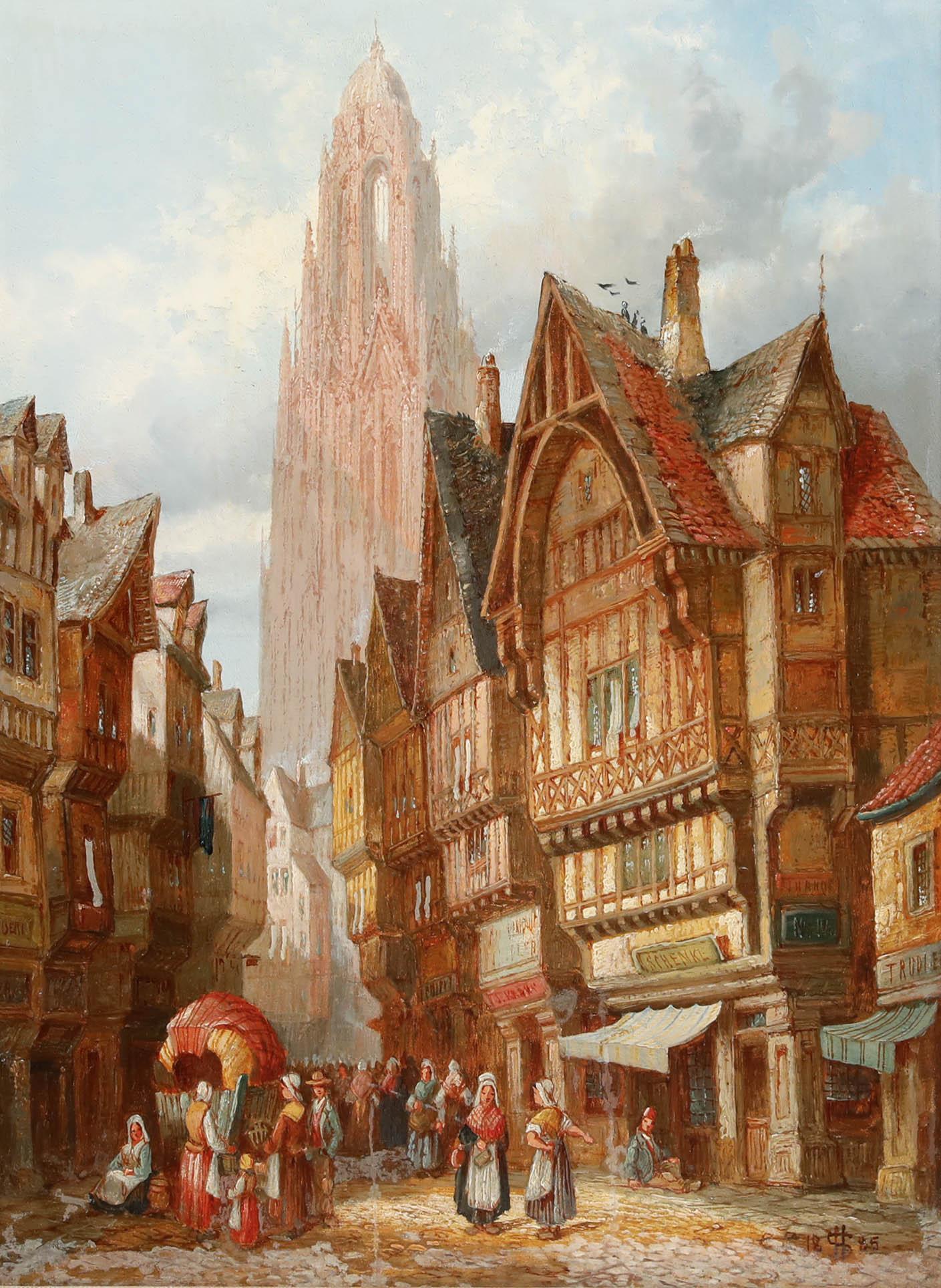 Henry Schafer (1854-1915) - 1885 Oil, Frankfurt For Sale 1