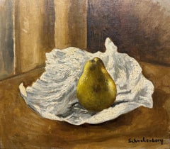 "Pear" Henry Schnakenberg, Realist Fruit Still Life, WPA Artist, Modernism