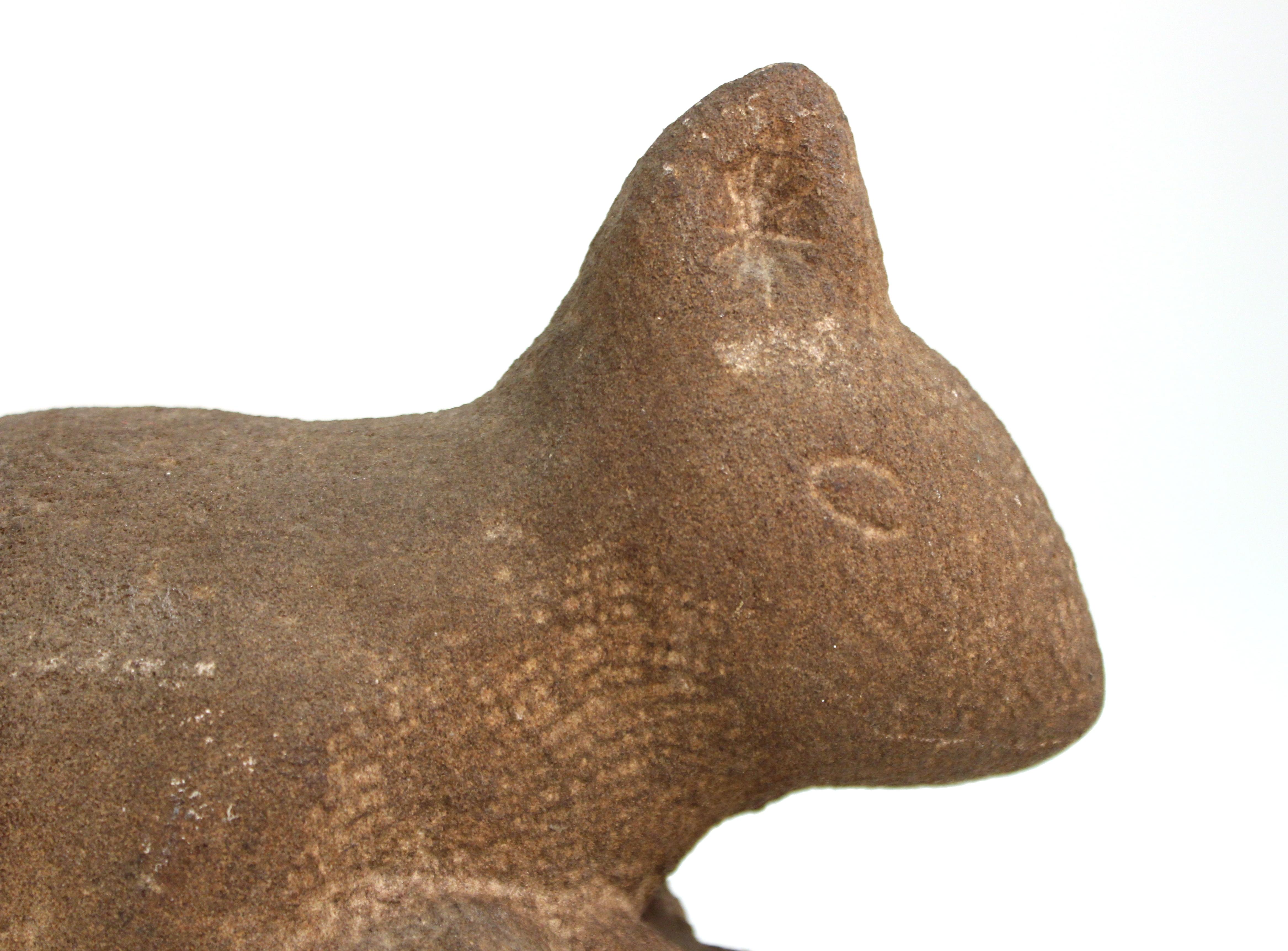 Henry Schoenbauer Squirrel Stone Sculpture In Good Condition In New York, NY