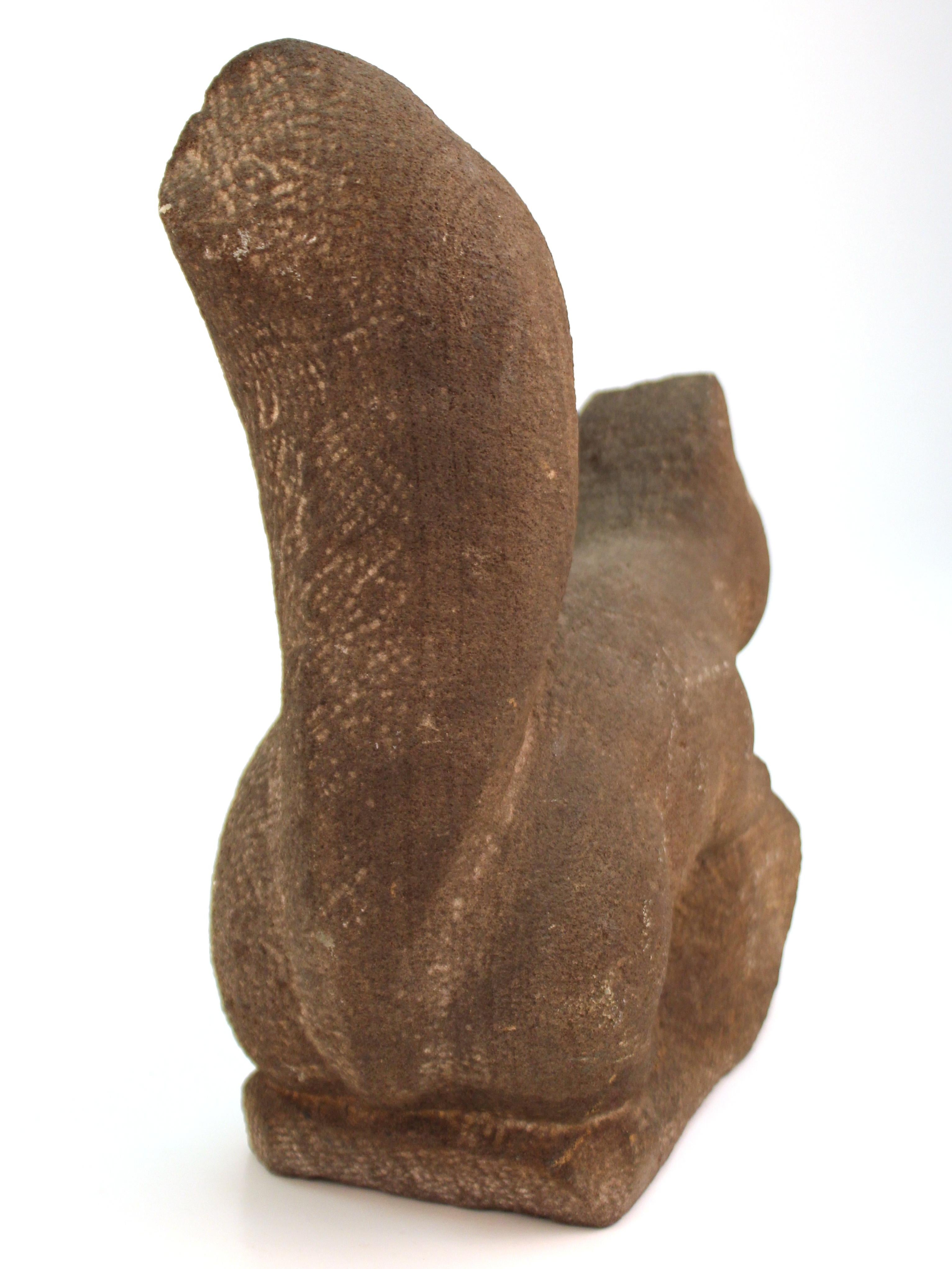 Henry Schoenbauer Squirrel Stone Sculpture 1