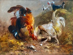 'Cock Fight' by Henry Schouten (Batavia, Indonesia 1857 – 1927 Brussels)
