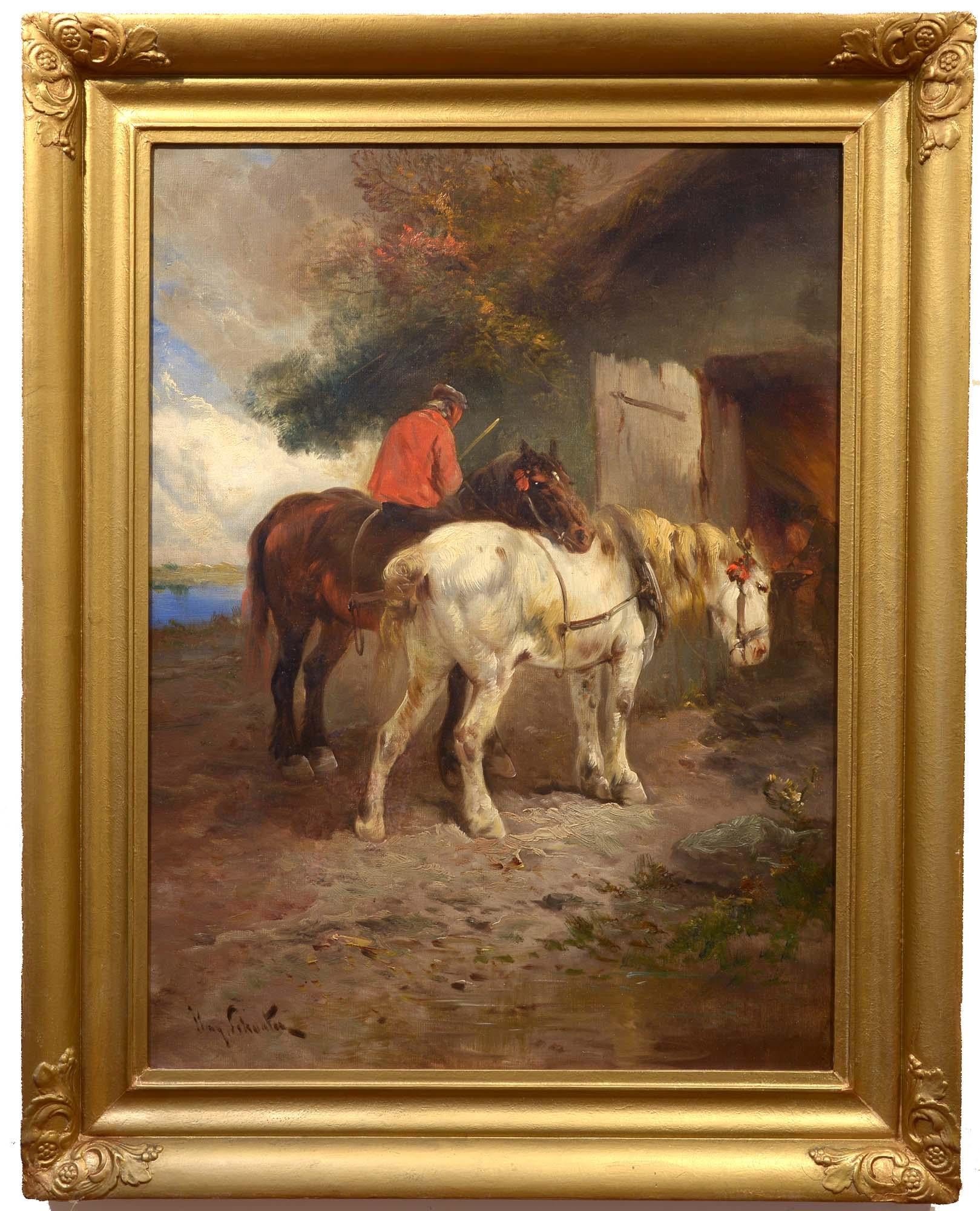 Coming Home, Henry Schouten, oil on canvas, Horses, Animal Painting 1