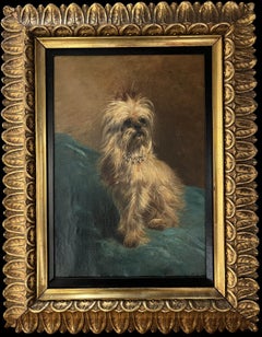 Portrait of a Brussels Griffon on a Cushion, ca 1890, Henry Schouten (1857-1929)