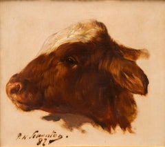 "Ritratto della testa di un vitello" del 1882, Henry Schouten (1857-1929)