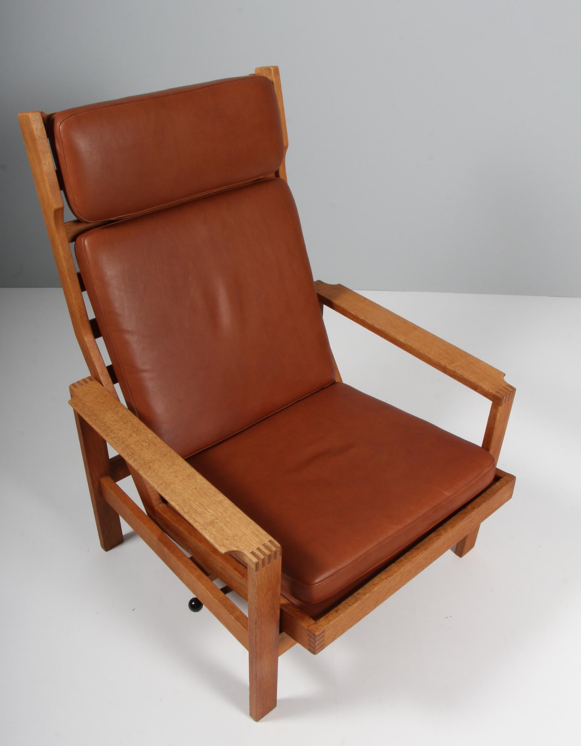 Henry Schubell Lounge Chair with Ottoman In Good Condition For Sale In Esbjerg, DK